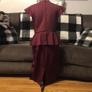 Burgundy dress
